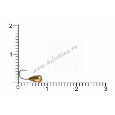 Мормышка вольфрамовая Капля с отверстием Ø 3,0 вес 0,32 г