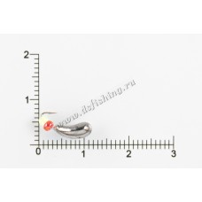 Мормышка вольфрамовая Чесночинка с фаской с отверстием Ø 5,0 вес 1,10 г